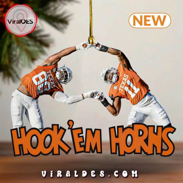 Texas Longhorns Football Hook ’em Horns Ornaments