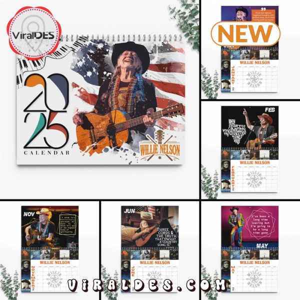 Willie Nelson 2025 Happy New Year Calendar