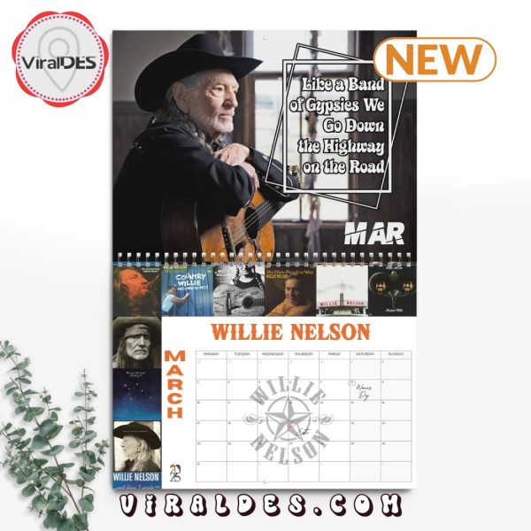 Willie Nelson 2025 Happy New Year Calendar