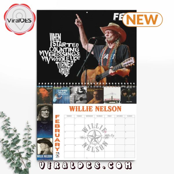 Willie Nelson 2025 Happy New Year Calendar