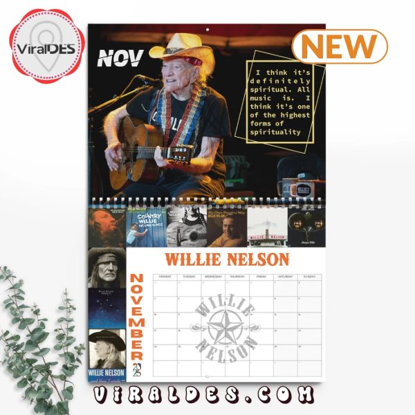 Willie Nelson 2025 Happy New Year Calendar