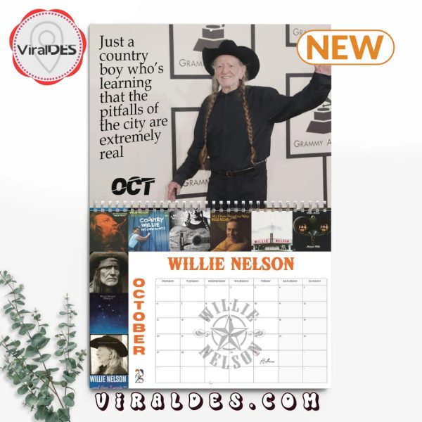 Willie Nelson 2025 Happy New Year Calendar