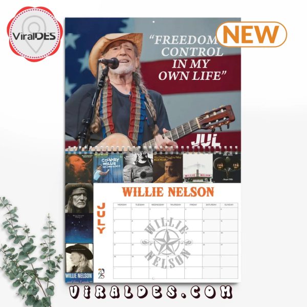 Willie Nelson 2025 Happy New Year Calendar