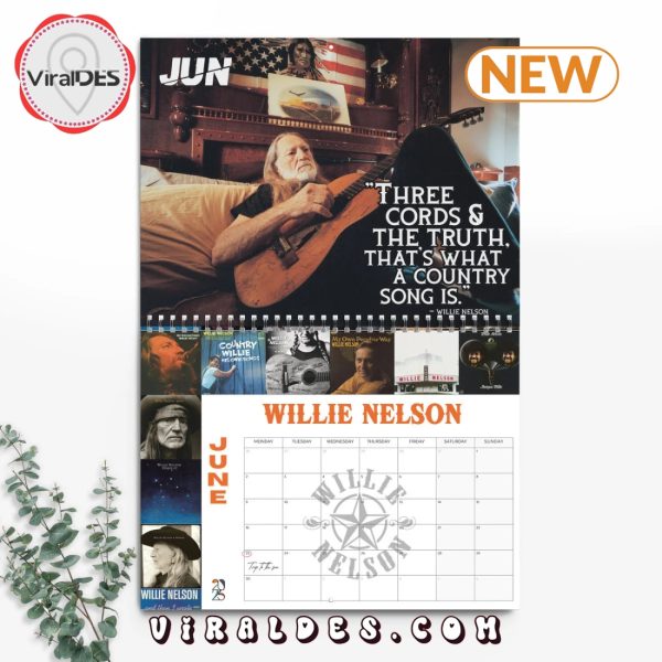 Willie Nelson 2025 Happy New Year Calendar