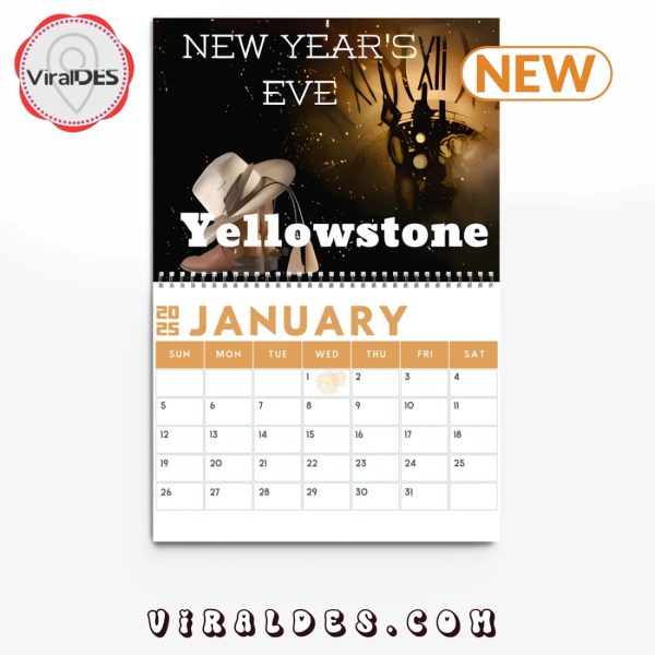 Yellowstone 2025 Happy New Year Calendar