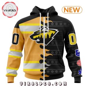 Custom NHL Minnesota Wild 2025 First Responders Hoodie