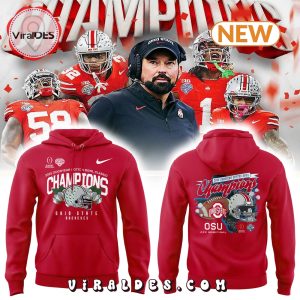 Ohio State Buckeyes 2025 Bowl Champions Red Hoodie