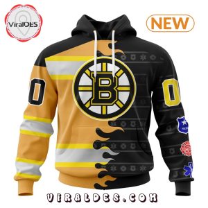 Custom NHL Boston Bruins 2025 First Responders Hoodie