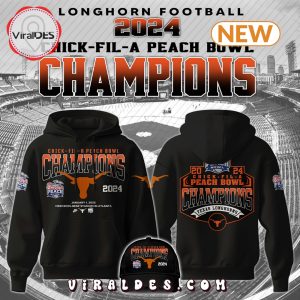 Texas Longhorns Peach Bowl Champions 2025 Edition Hoodie, Cap