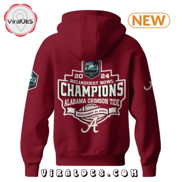 Alabama Crimson Tide ReliaQuest Bowl Champions Hoodie, Cap