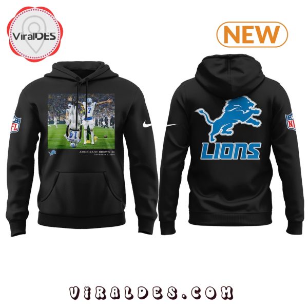 Amon Ra St. Brown Black Detroit Lions Hoodie, Jogger, Cap