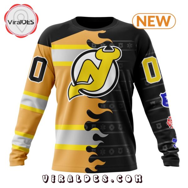 Custom NHL New Jersey Devils 2025 First Responders Hoodie