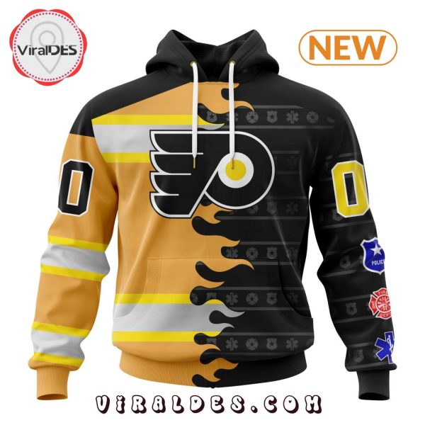 Custom NHL Philadelphia Flyers 2025 First Responders Hoodie