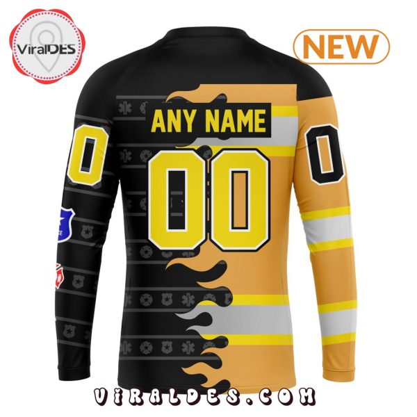 Custom NHL Pittsburgh Penguins 2025 First Responders Hoodie