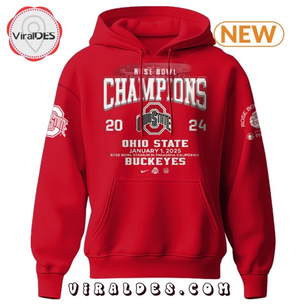 NCAA Ohio State Buckeyes Rose Bowl Champions Hoodie, Cap