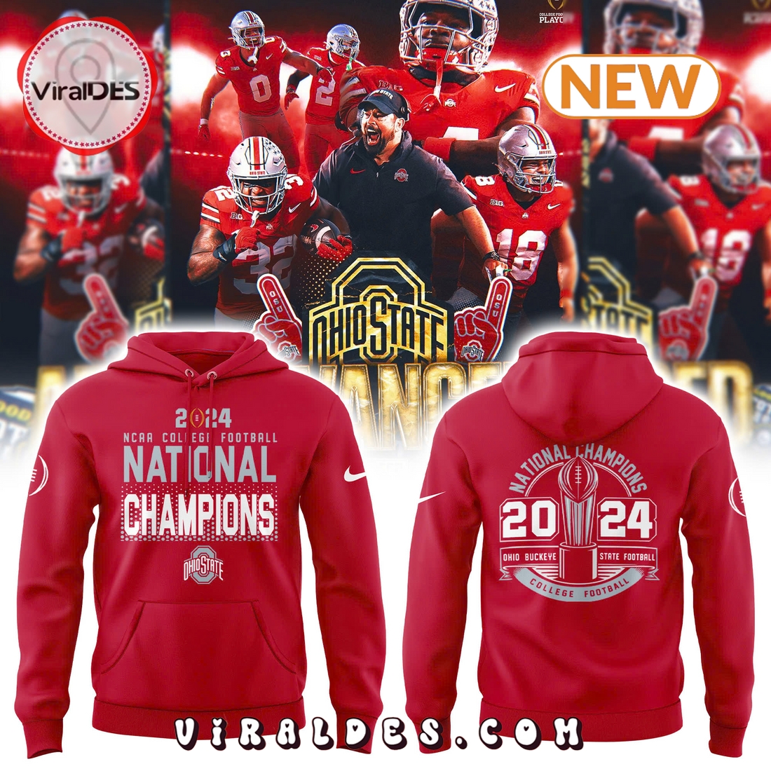 Ohio State Buckeyes College Football Red Hoodie Ohio State Buckeyes College Football Red Hoodie