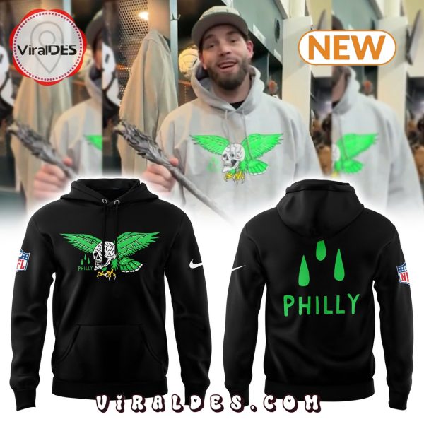 Philadelphia Eagles Skull Black Hoodie