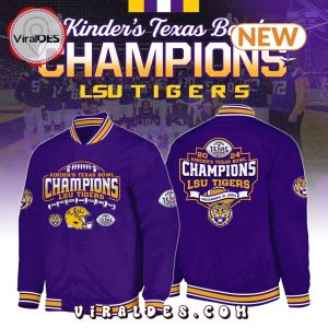 2025 LSU Tigers NCAA Kinder’s Texas Bowl Baseball Jacket