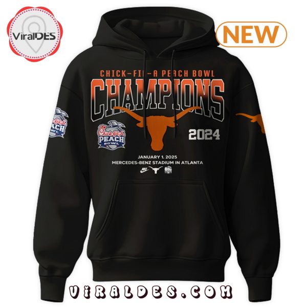 Texas Longhorns Peach Bowl Champions 2025 Edition Hoodie