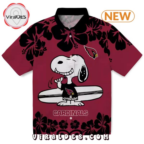Arizona Cardinals Snoopy Surf Hawaiian Shirt