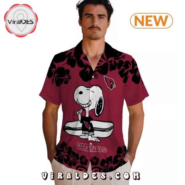 Arizona Cardinals Snoopy Surf Hawaiian Shirt