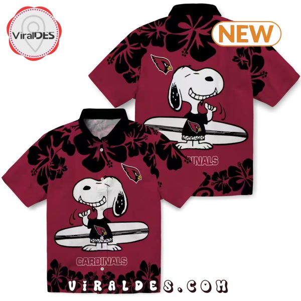 Arizona Cardinals Snoopy Surf Hawaiian Shirt
