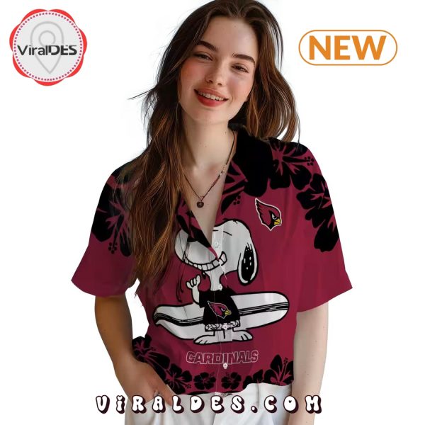 Arizona Cardinals Snoopy Surf Hawaiian Shirt