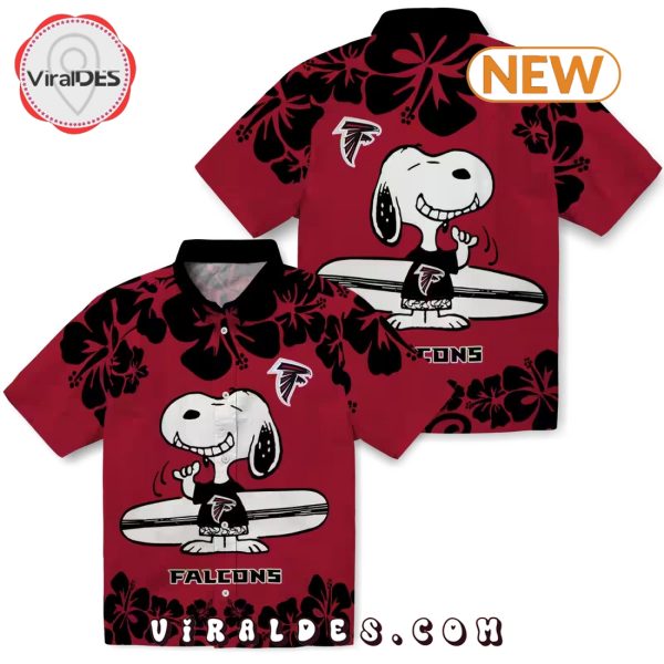 Atlanta Falcons Snoopy Surf Hawaiian Shirt