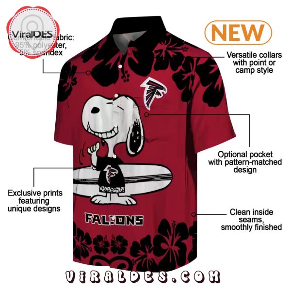 Atlanta Falcons Snoopy Surf Hawaiian Shirt
