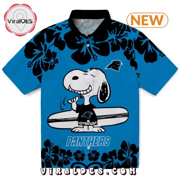 Carolina Panthers Snoopy Surf Hawaiian Shirt