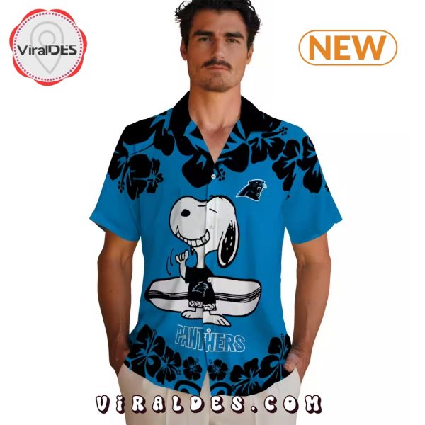 Carolina Panthers Snoopy Surf Hawaiian Shirt