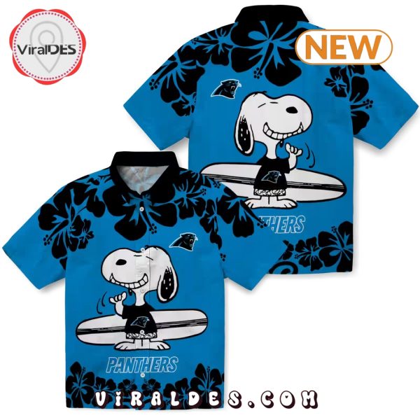 Carolina Panthers Snoopy Surf Hawaiian Shirt