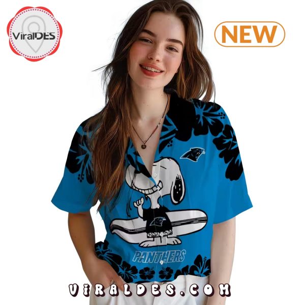 Carolina Panthers Snoopy Surf Hawaiian Shirt