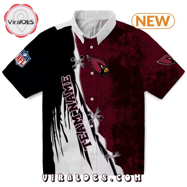 Custom Arizona Cardinals Edgy Streaks Hawaiian Shirt