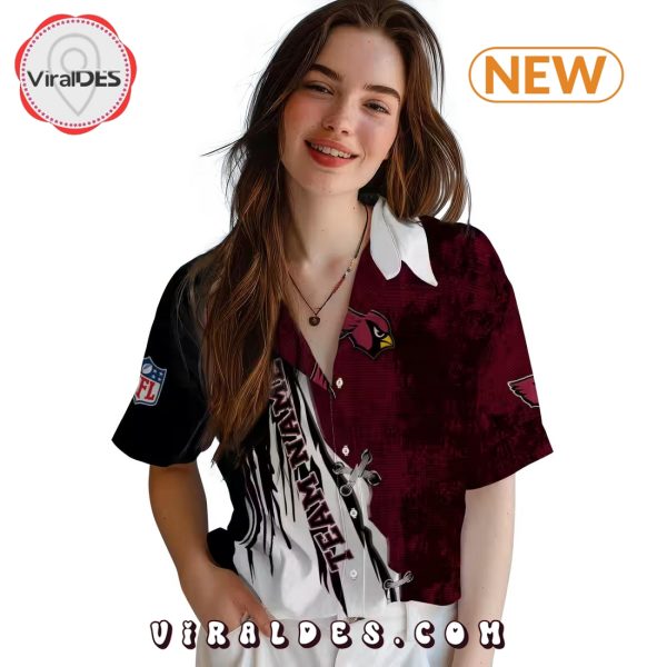 Custom Arizona Cardinals Edgy Streaks Hawaiian Shirt
