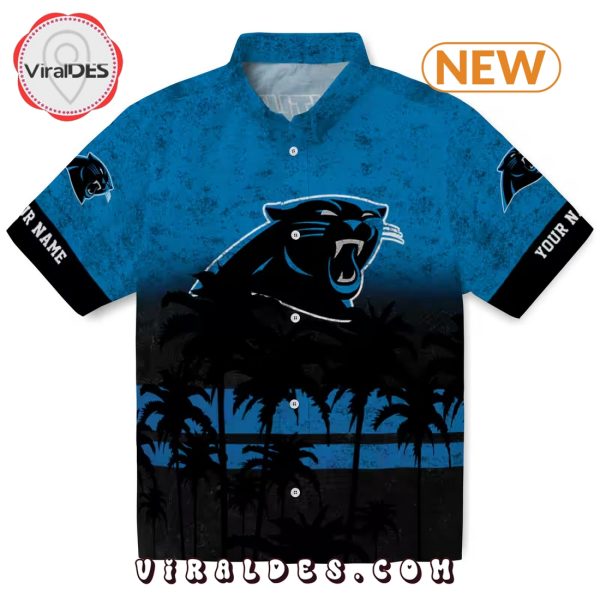 Custom Carolina Panthers Sunset Style Hawaiian Shirt