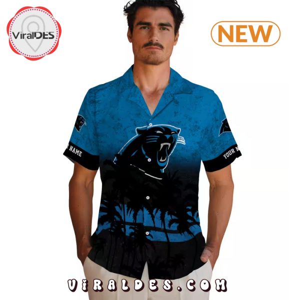 Custom Carolina Panthers Sunset Style Hawaiian Shirt