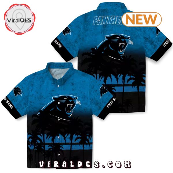 Custom Carolina Panthers Sunset Style Hawaiian Shirt