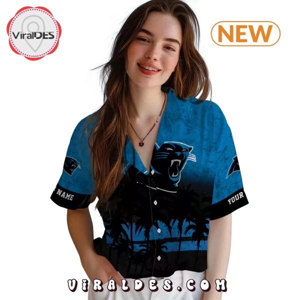 Custom Carolina Panthers Sunset Style Hawaiian Shirt