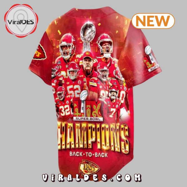 Kansas City Chiefs 2025 Super Bowl LIX Champions Baseball Jersey
