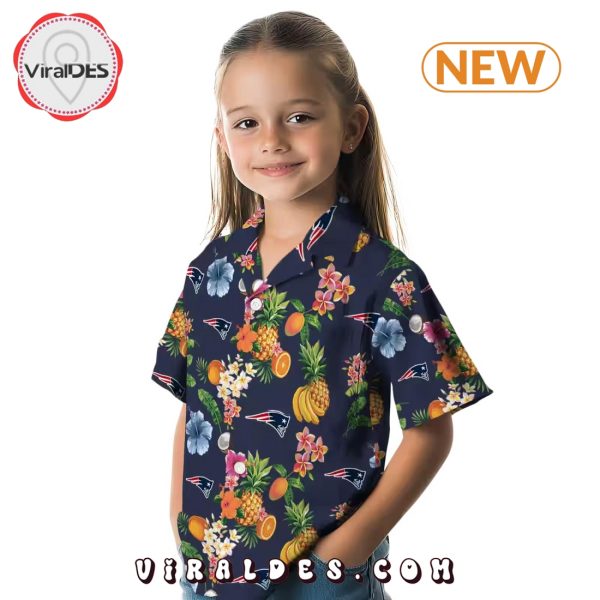 New England Patriots Hibiscus And Fruit Hawaiian Shirt