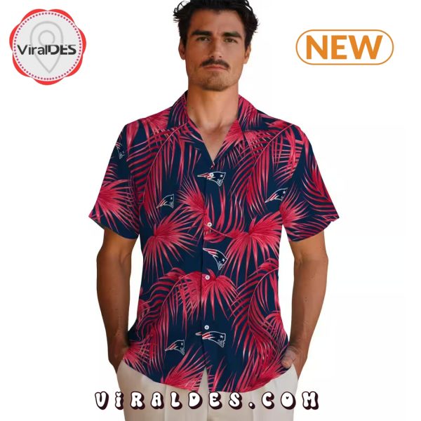 New England Patriots Leafy Palms Hawaiian Shirt