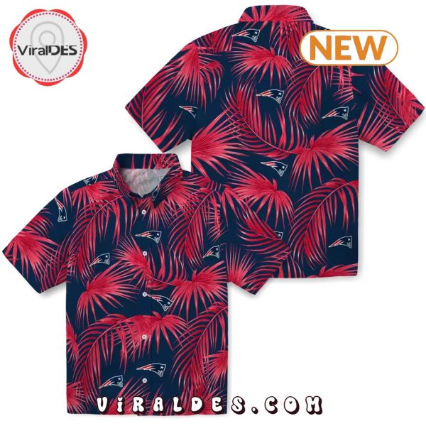 New England Patriots Leafy Palms Hawaiian Shirt
