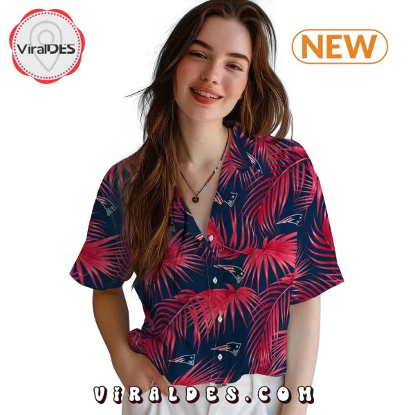 New England Patriots Leafy Palms Hawaiian Shirt
