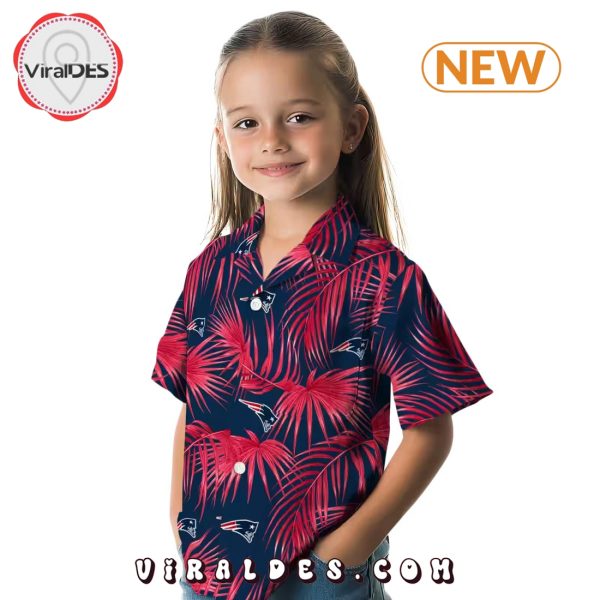 New England Patriots Leafy Palms Hawaiian Shirt
