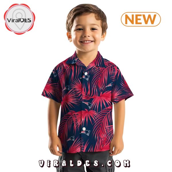 New England Patriots Leafy Palms Hawaiian Shirt
