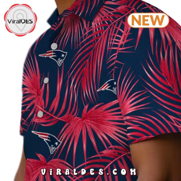 New England Patriots Leafy Palms Hawaiian Shirt