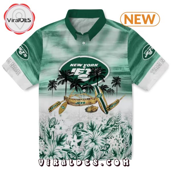 New York Jets Tropical Canoe Hawaiian Shirt