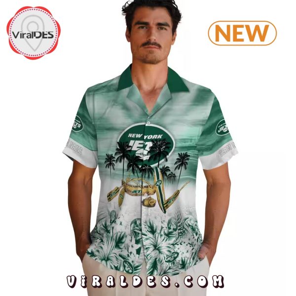 New York Jets Tropical Canoe Hawaiian Shirt