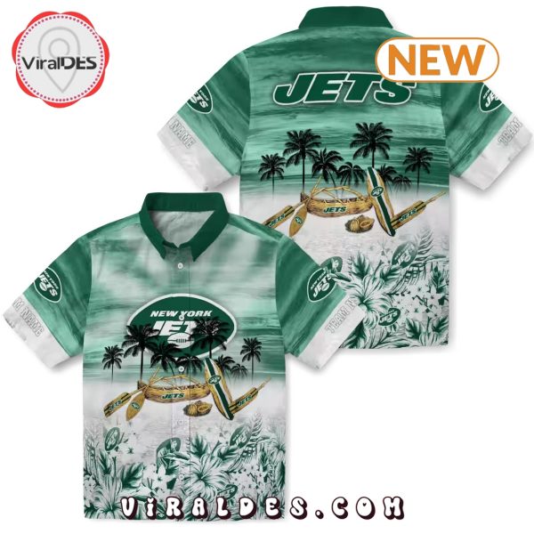 New York Jets Tropical Canoe Hawaiian Shirt